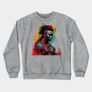 proud african warrior Crewneck Sweatshirt